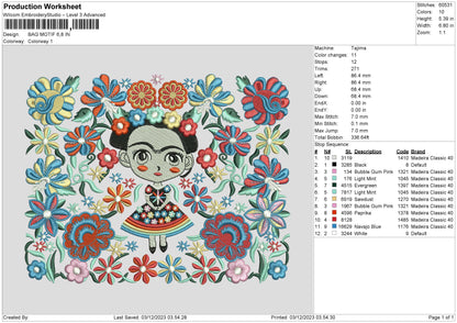 Floral 0312 Embroidery File 6 sizes