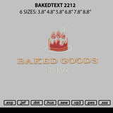 Bakedtext 2212 Embroidery File 6 sizes