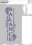 Balancetext Embroidery File 6 sizes