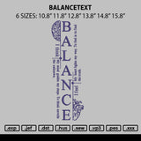 Balancetext Embroidery File 6 sizes