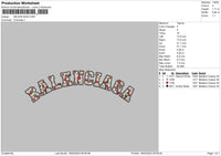 B Curve Embroidery File 6 sizes