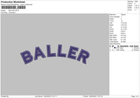 Baller Embroidery File 4 size