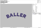 Baller Embroidery File 4 size