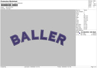 Baller Embroidery File 4 size