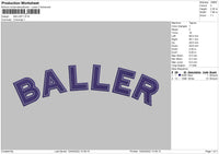 Baller Embroidery File 4 size