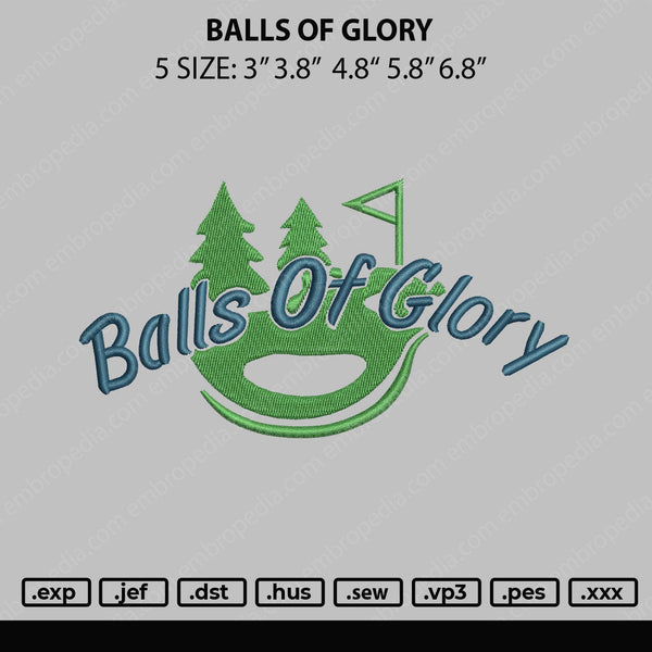 Balls Of Glory Embroidery File 4 size