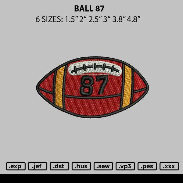 Ball 87 Embroidery File 6 sizes