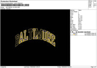 Baltimoretext Embroidery File 6 sizes