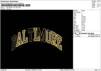 Baltimoretext Embroidery File 6 sizes