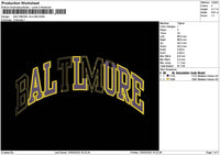 Baltimoretext Embroidery File 6 sizes