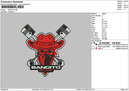 Cowboytext 1311 Embroidery File 6 sizes