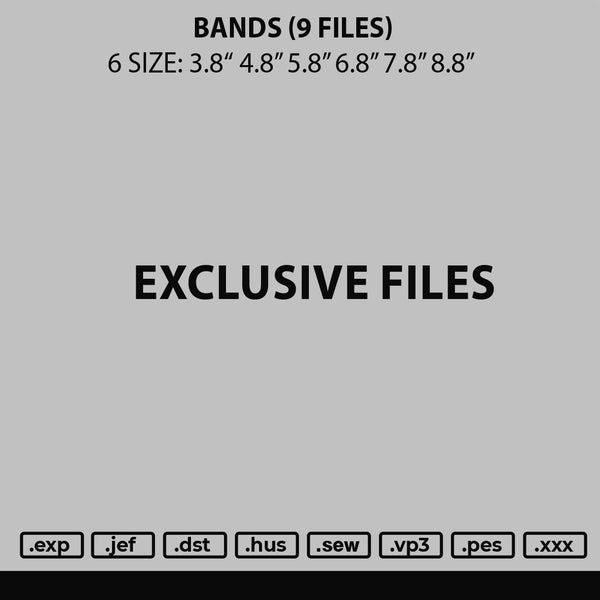 Bands Embroidery 11 Files