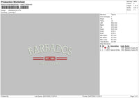 Barados Embroidery File 4 sizes