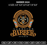 Barber 3024 Embroidery File 6 sizes