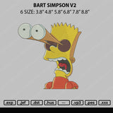 Bart Simpson V2 Embroidery File 6 sizes