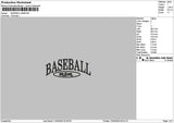 Baseballtext 1204 Embroidery File 6 sizes