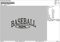 Baseballtext 1204 Embroidery File 6 sizes