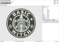 Basic Witch Embroidery File 6 sizes