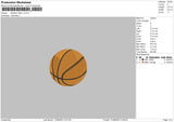 Basket Ball Small Embroidery File 6 sizes