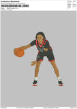 Basket Player Embroidery File 6 sizes