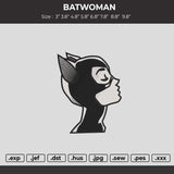 BATWOMAN Embroidery File 6 sizes