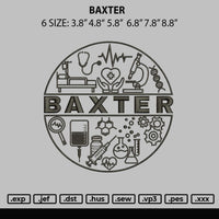 Baxter Embroidery File 6 sizes