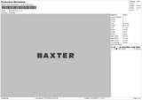 Baxtertext V1 Embroidery File 6 sizes