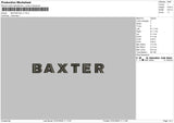 Baxtertext V1 Embroidery File 6 sizes