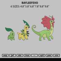 Bayleefevo Embroidery File 6 sizes