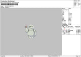 Baymax1910 Embroidery File 6 sizes