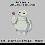 Baymax1910 Embroidery File 6 sizes