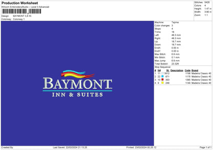 baymonttext Embroidery File 6 sizes