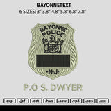 Bayonnetext Embroidery File 6 sizes