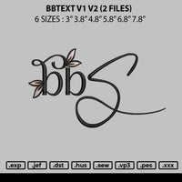 Bbtext V1 V2 Embroidery 2 Files