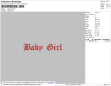 Baby Girl Embroidery File 4 Size