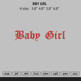 Baby Girl Embroidery File 4 Size