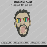 Bad Bunny Giant Embroidery File 4 size