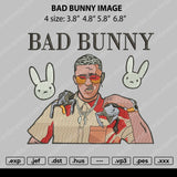 Bad Bunny Image Embroidery File 4 size