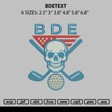 Bdetext Embroidery File 6 sizes