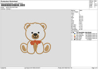 Bear App 02 Embroidery File 6 sizes