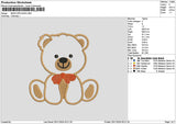 Bear App 02 Embroidery File 6 sizes