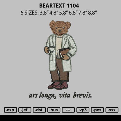 Beartext 1104 Embroidery File 6 sizes