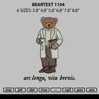 Beartext 1104 Embroidery File 6 sizes