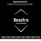 Beastro White Embroidery File 6 sizes