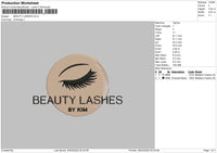 Beauty Lashes Embroidery File 4 size