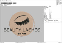 Beauty Lashes Embroidery File 4 size