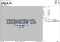 Bebesota Univ Embroidery File 5 sizes