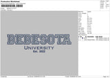 Bebesota Univ Embroidery File 5 sizes