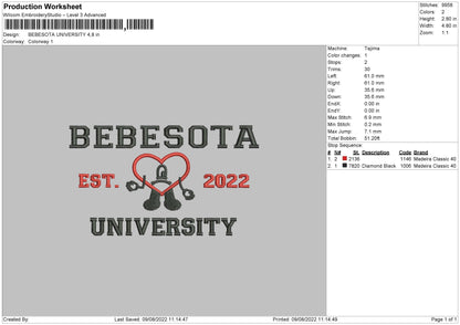 Bebesota Embroidery Design File