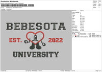 Bebesota Embroidery File 4 sizes